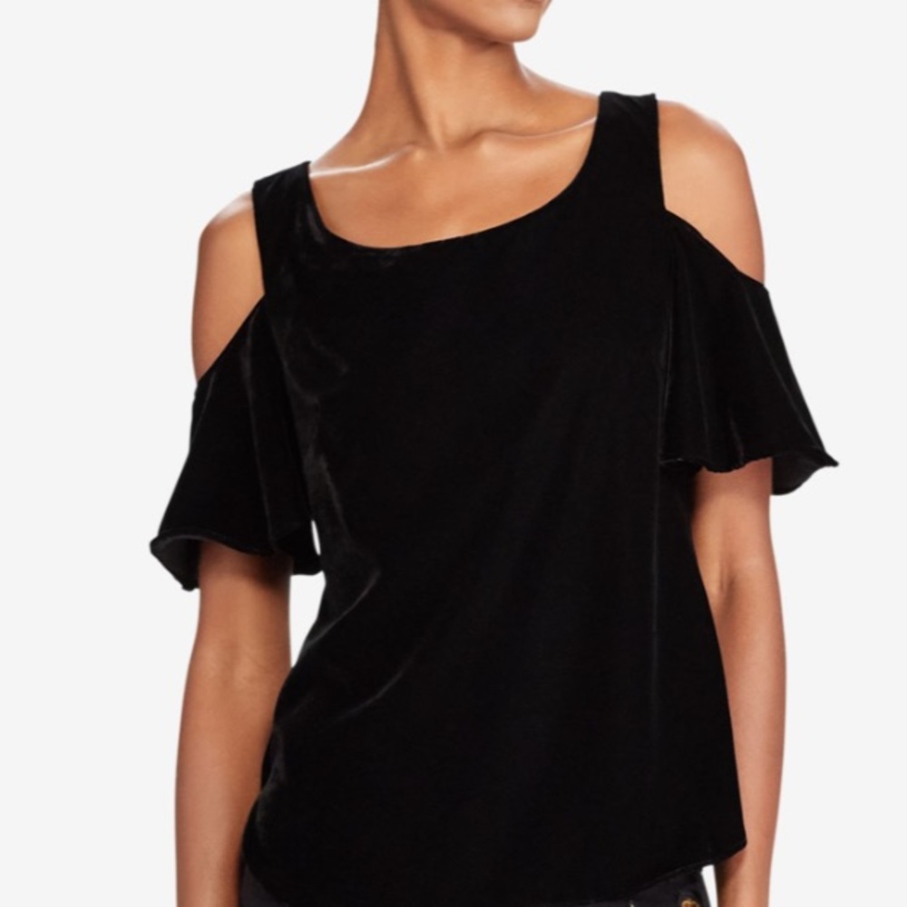 Lauren Ralph Lauren Black Velvet Blouse